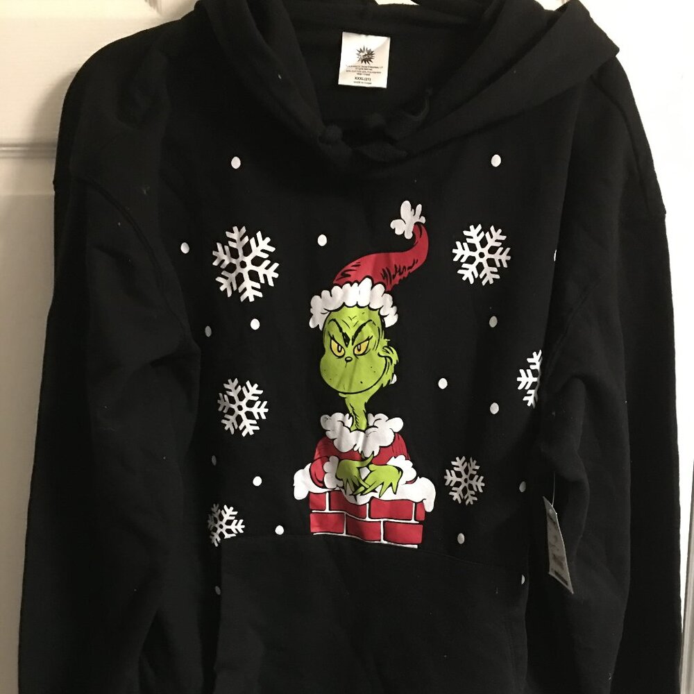 The Grinch Hooded Sweatshirt  New 24 Inch Chest XL   B1